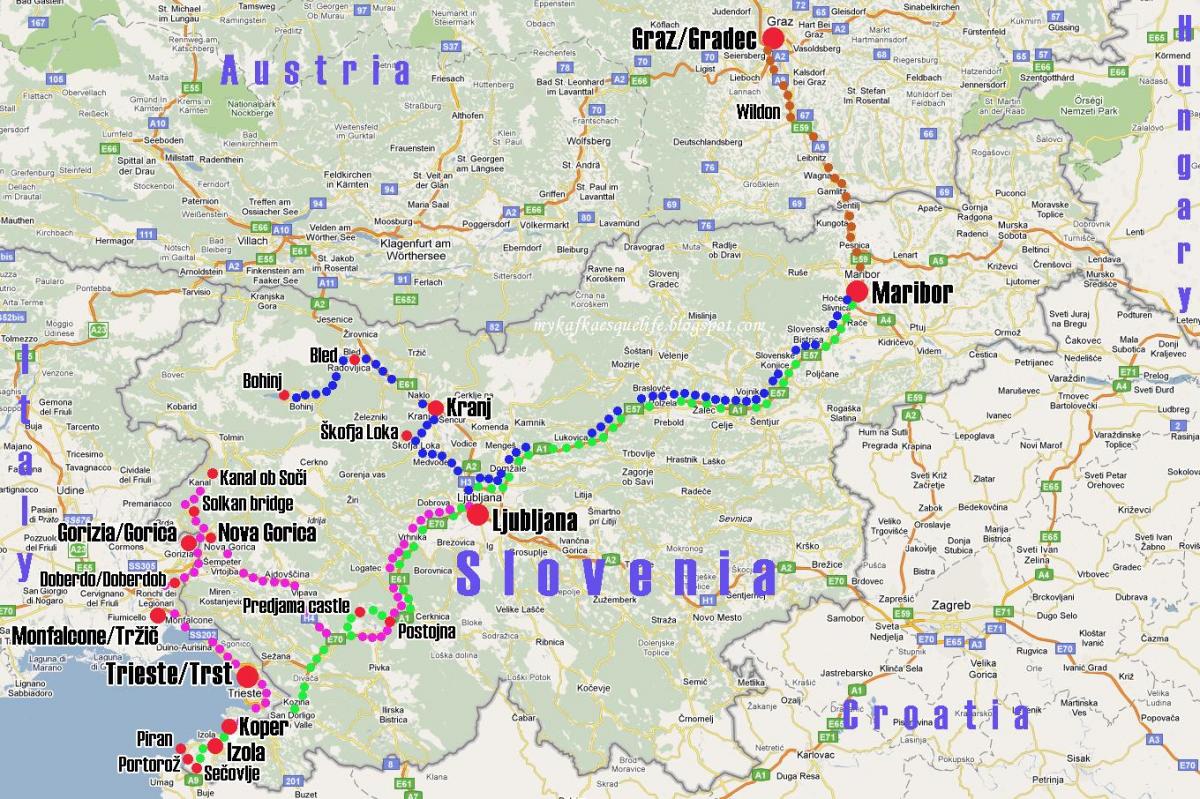 कोपर पोर्ट स्लोवेनिया नक्शा