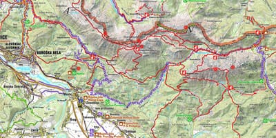 नक्शे के स्लोवेनियाई आल्प्स