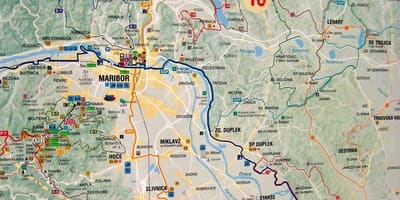 नक्शा स्लोवेनिया की साइकल चालन