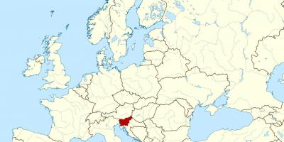 स्लोवेनिया स्थान पर दुनिया के नक्शे